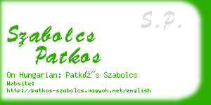 szabolcs patkos business card